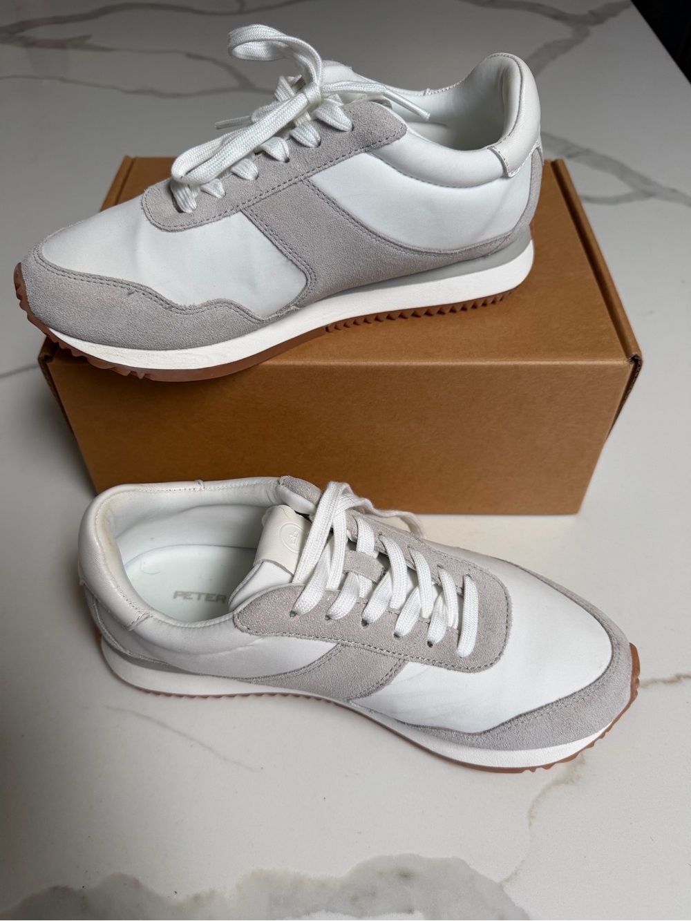 Peter Millar Brown/White Ladies Flora Day Runner - Size 7.5